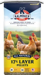 Kalmbach Feeds All Natural 17% Protein Layer Pellets Chicken Feed, 50-lb bag + FlockLeader Healthy Coop Poultry Supplement, 12-lb bag slide 2 of 9