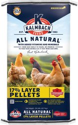 Kalmbach Feeds All Natural 17% Protein Layer Pellets Chicken Feed, 50-lb bag