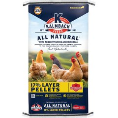 Kalmbach Feeds All Natural 17% Protein Layer Pellets Chicken Feed, 50-lb bag