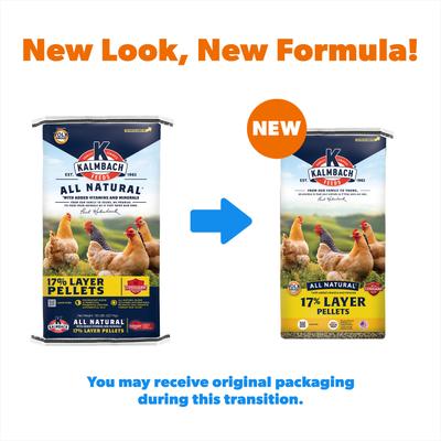 Show full view: Kalmbach Feeds All Natural 17% Protein Layer Pellets Poultry Feed, 50-lb bag, bundle of 2 slide 2 of 11