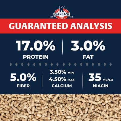 Show full view: Kalmbach Feeds All Natural 17% Protein Layer Pellets Poultry Feed, 50-lb bag, bundle of 2 slide 5 of 11