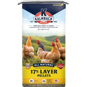 Kalmbach Feeds All Natural 17% Protein Layer Pellets Poultry Feed, 50-lb bag