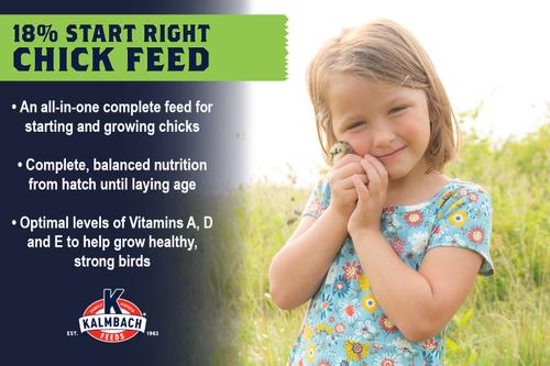Show full view: Kalmbach Feeds All Natural 18% Protein Start Right Chick Feed, 10-lb bag slide 4 of 8