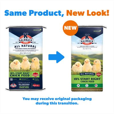 Show full view: Kalmbach Feeds All Natural 18% Protein Start Right Chick Feed, 50-lb bag slide 2 of 9