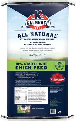Show full view: Kalmbach Feeds All Natural 18% Protein Start Right Chick Feed, 50-lb bag slide 2 of 10