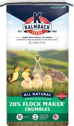 Kalmbach Feeds All Natural 20% Protein Flock Maker Crumbles Poultry Feed, 50-lb bag