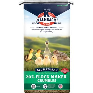 Kalmbach Feeds All Natural 20% Protein Flock Maker Crumbles Poultry Feed, 50-lb bag