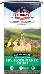 Kalmbach Feeds All Natural 20% Protein Flock Maker Pellets Poultry Feed, 50-lb bag