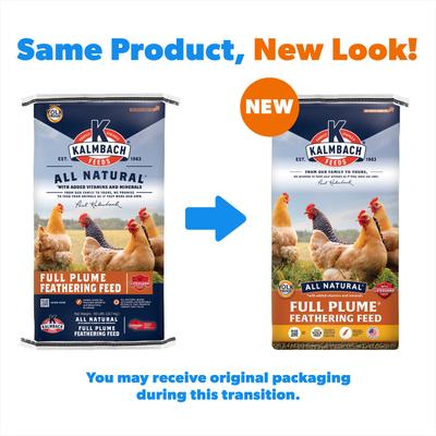 Show full view: Kalmbach Feeds All Natural 20% Protein Full Plume Feathering Chicken Feed, 50-lb bag slide 2 of 11