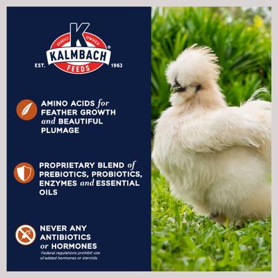 Show full view: Kalmbach Feeds All Natural 20% Protein Full Plume Feathering Chicken Feed, 50-lb bag slide 4 of 10