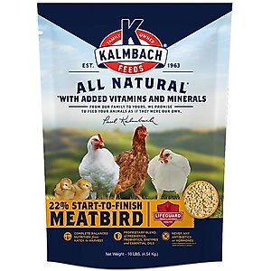 Kalmbach Feeds All Natural 22% Protein Start-To-Finish Meatbird Crumbles Chicken Feed, 10-lb bag