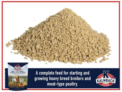 Show full view: Kalmbach Feeds All Natural 22% Protein Start-To-Finish Meatbird Crumbles Chicken Feed, 10-lb bag slide 3 of 8