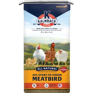 Kalmbach Feeds All Natural 22% Protein Start-To-Finish Meatbird Crumbles Chicken Feed, 50-lb bag
