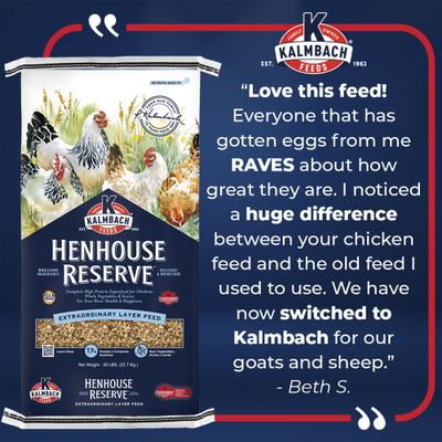 Show full view: Kalmbach Feeds All Natural Henhouse Reserve 17% Protein Premium Layer Chicken Feed, 30-lb bag slide 5 of 10
