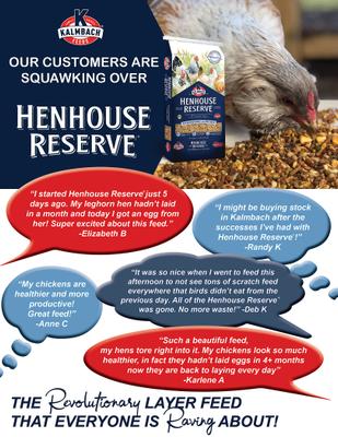 Show full view: Kalmbach Feeds All Natural Henhouse Reserve 17% Protein Premium Layer Chicken Feed, 50-lb bag slide 7 of 9