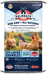 Kalmbach Feeds All Natural Non-GMO 17% Protein Layer Crumbles Chicken Feed, 50-lb bag