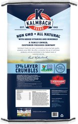 Kalmbach Feeds All Natural Non-GMO 17% Protein Layer Crumbles Chicken Feed, 50-lb bag slide 2 of 9