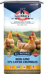 Kalmbach Feeds All Natural Non-GMO 17% Protein Layer Crumbles Poultry Feed, 50-lb bag