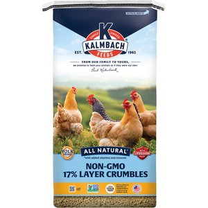 Kalmbach Feeds All Natural Non-GMO 17% Protein Layer Crumbles Poultry Feed, 50-lb bag