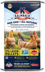 Kalmbach Feeds All Natural Non-GMO 17% Protein Layer Pellets Chicken Feed, 50-lb bag