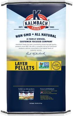 Show full view: Kalmbach Feeds All Natural Non-GMO 17% Protein Layer Pellets Chicken Feed, 50-lb bag slide 2 of 11