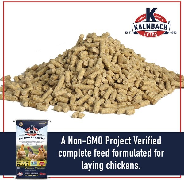 Kalmbach Feeds All Natural Non-GMO 17% Protein Layer Pellets Chicken Feed, 50-lb bag