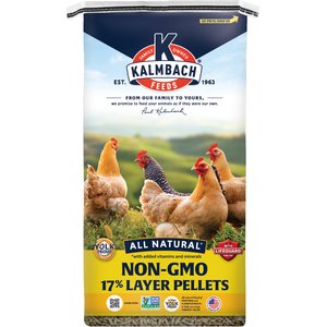 Kalmbach Feeds All Natural Non-GMO 17% Protein Layer Pellets Poultry Feed, 50-lb bag