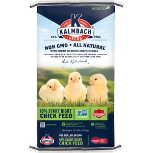 Kalmbach Feeds All Natural Non-GMO 18% Protein Start Right Chick Feed, 50-lb bag
