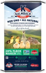 Kalmbach Feeds All Natural Non-GMO 20% Protein Flock Maker Crumbles Chicken Feed, 50-lb bag