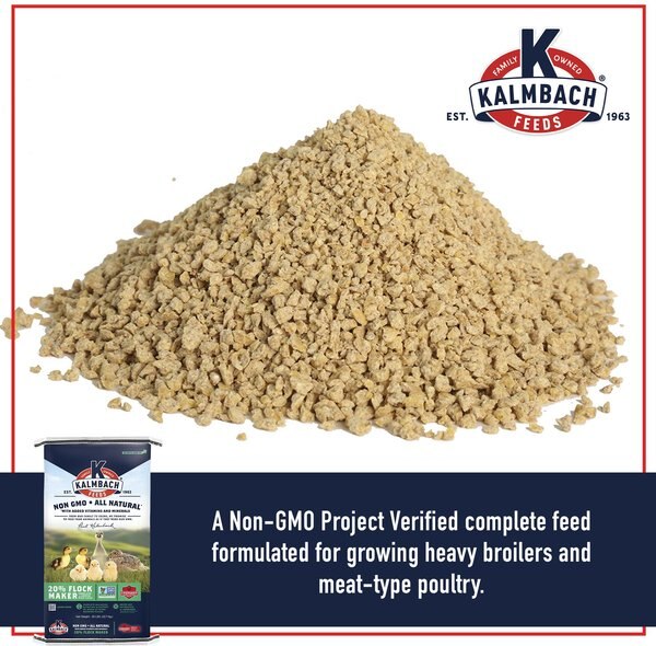 Kalmbach Feeds All Natural Non-GMO 20% Protein Flock Maker Crumbles Chicken Feed