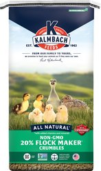Kalmbach Feeds All Natural Non-GMO 20% Protein Flock Maker Crumbles Chicken Feed, 50-lb bag