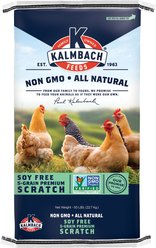 Kalmbach Feeds All Natural Non-GMO, Soy Free 5 Grain Premium Scratch Chicken Feed, 50-lb bag