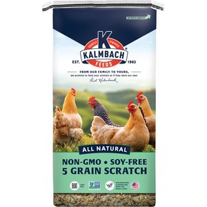 Kalmbach Feeds All Natural Non-GMO, Soy Free 5 Grain Premium Scratch for Poultry, 50-lb bag