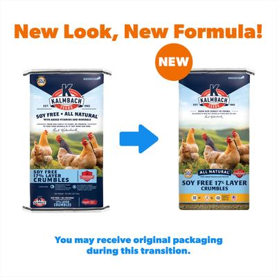 Show full view: Kalmbach Feeds All Natural Soy-Free 17% Protein Layer Crumbles Poultry Feed, 50-lb bag slide 2 of 9