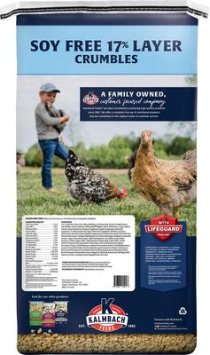 Show full view: Kalmbach Feeds All Natural Soy-Free 17% Protein Layer Crumbles Poultry Feed, 50-lb bag slide 3 of 9