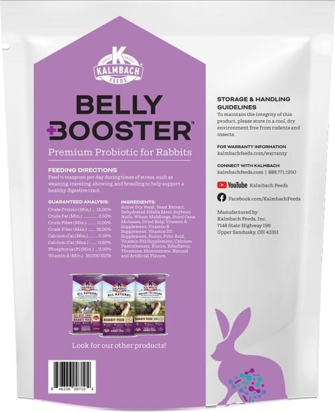 KALMBACH FEEDS Belly Booster Feeds Rabbit Food, 2-lb bag - Chewy.com