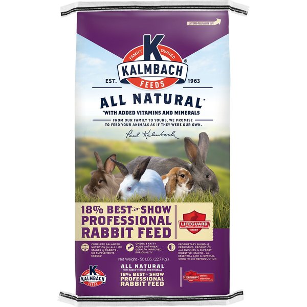 KALMBACH FEEDS Best in Show 18% Professional Rabbit Feed, 50-lb bag ...
