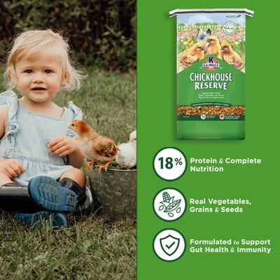 Show full view: Kalmbach Feeds Chickhouse Reserve Extraordinary Chick Starter Feed, 30-lb bag slide 7 of 9