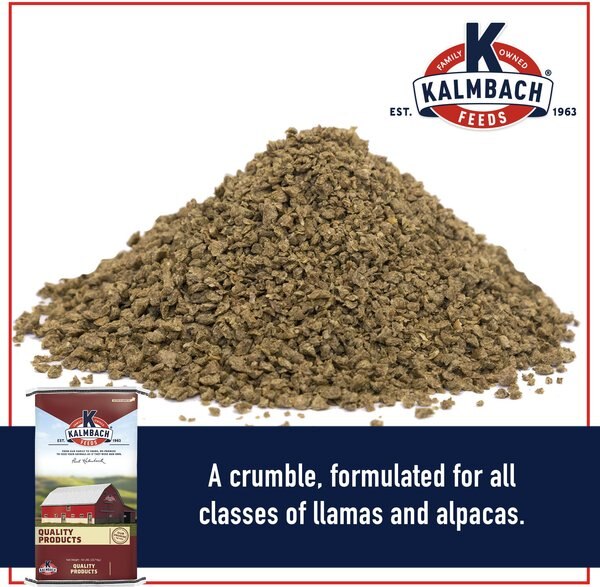 Kalmbach Feeds Concentrate Crumbles Llama & Alpaca Feed, 50-lb bag