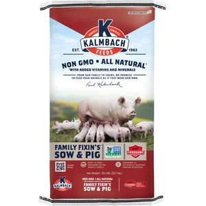 Kalmbach Feeds Family Fixin's Non-GMO Sow Pellet Pig Feed, 50-lb bag
