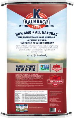 Show full view: Kalmbach Feeds Family Fixin's Non-GMO Sow Pellet Pig Feed, 50-lb bag slide 2 of 10