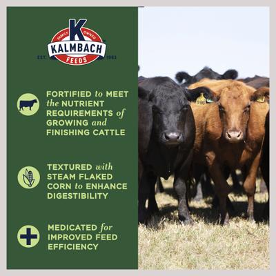 Show full view: Kalmbach Feeds Finish Right Opti-Gain Growing & Finishing Cattle Feed, 50-lb bag slide 4 of 7