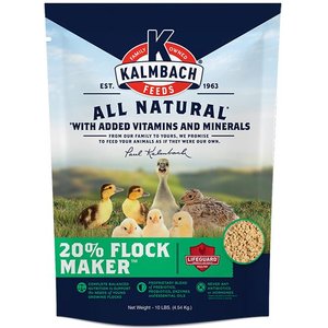 Kalmbach Feeds Flock Maker Growing Mixed Flocks 20% Protein Crumbles Bird Feed, 10-lb bag