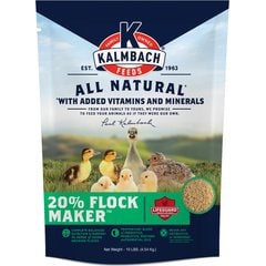 Kalmbach Feeds Flock Maker Growing Mixed Flocks 20% Protein Crumbles Poultry Feed, 10-lb bag