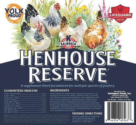 Show full view: Kalmbach Feeds Henhouse Reserve Poultry Supplement, 20-lb block slide 3 of 5