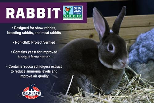 Show full view: Kalmbach Feeds Non-GMO 16% Rabbit Complete, 50-lb bag slide 4 of 6