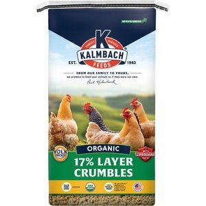 Kalmbach Feeds Organic 17% Layer Crumbles Chicken Feed, 35-lb bag