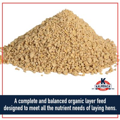 Show full view: Kalmbach Feeds Organic 17% Layer Crumbles Chicken Feed, 35-lb bag slide 4 of 8