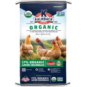 Kalmbach Feeds Organic 17% Layer Crumbles Chicken Feed, 35-lb bag