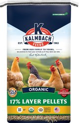 Kalmbach Feeds Organic 17% Layer Pellets Chicken Feed, 35-lb bag